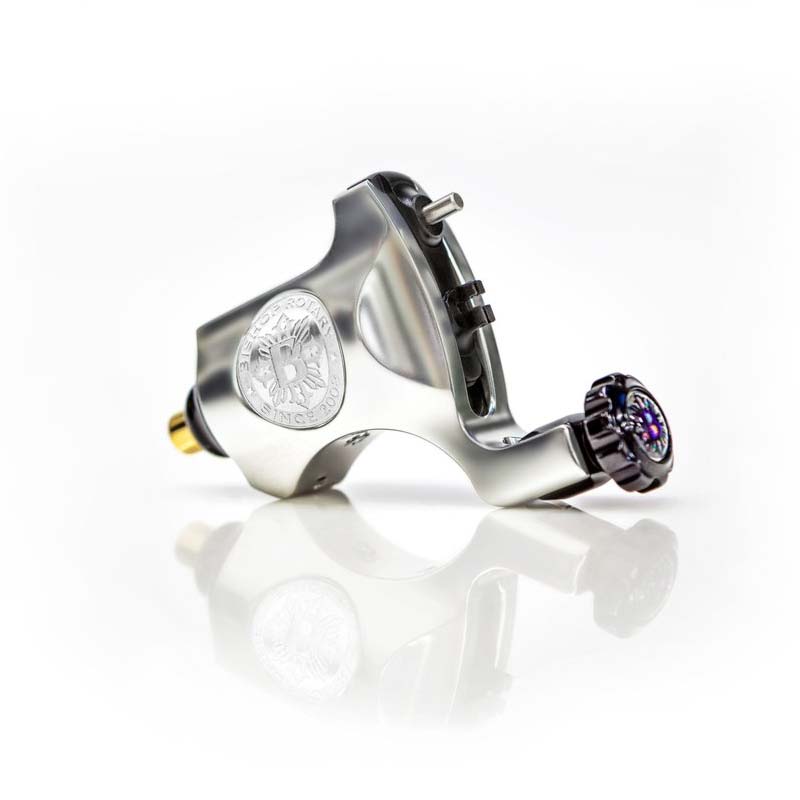 Bishop Rotary Tattoo Machine in Platinum Silver Bishop Rotary Tattoo Machine in Platinum Silver