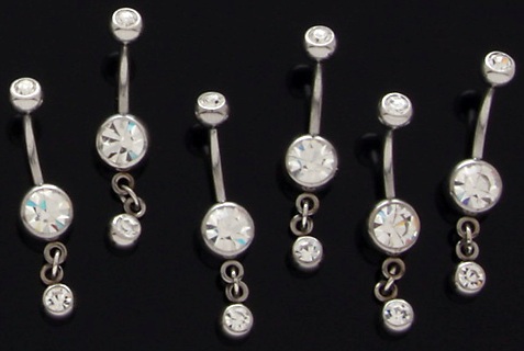 Single Dangle Belly Button Ring