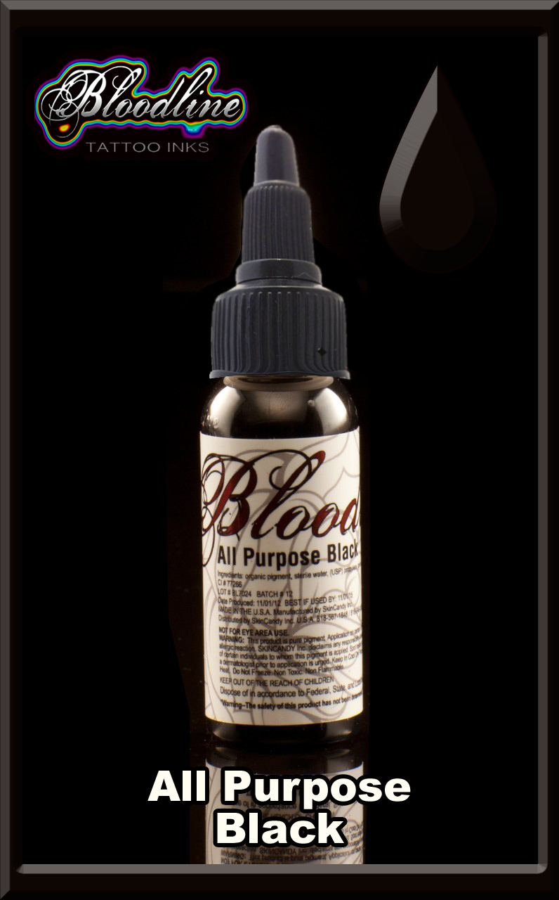 Bloodline Tattoo Ink All Purpose Black Bloodline Tattoo Ink All Purpose Black